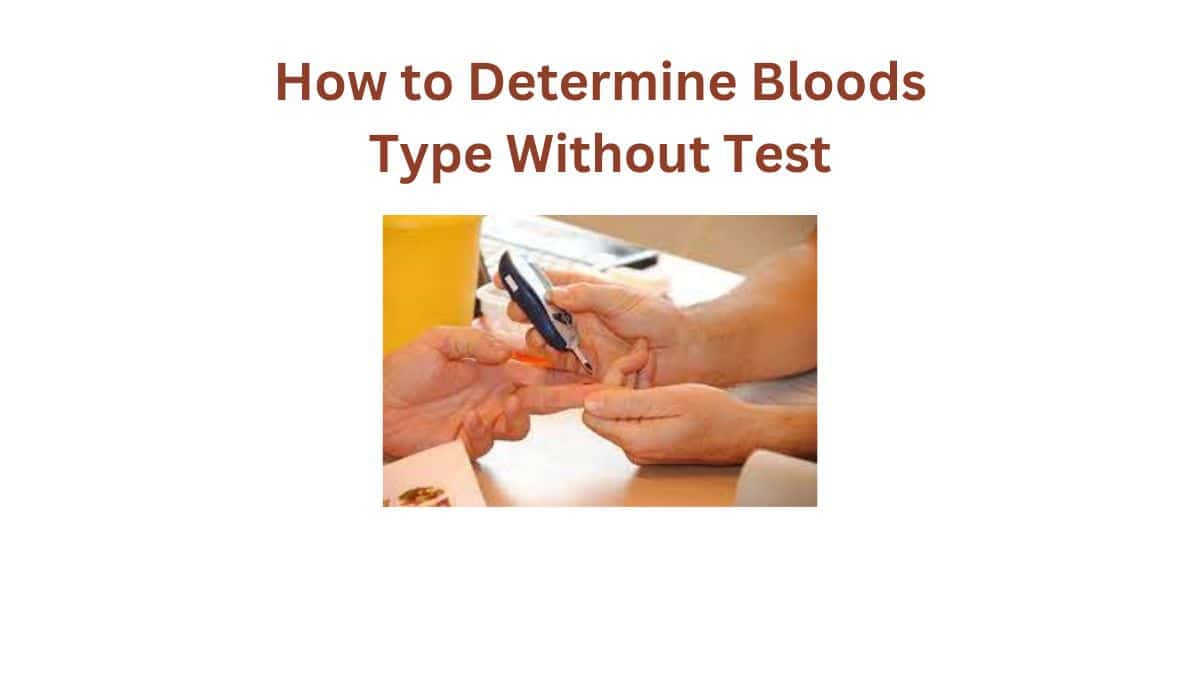 How to Determine Blood Type Without Test